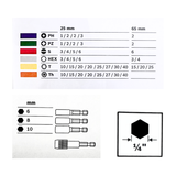 Bosch Premium 45-pieces Customizable Screwdriver Bit Set, Nutsetter, Screwbits & Drills For Rotary & Impact Drill Driver, 2 607 017 693