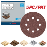 Bosch 125MM (5") Orbital Sanding Disc For Random Orbital Sanders, PRO E466 Series (5PC/PKT)