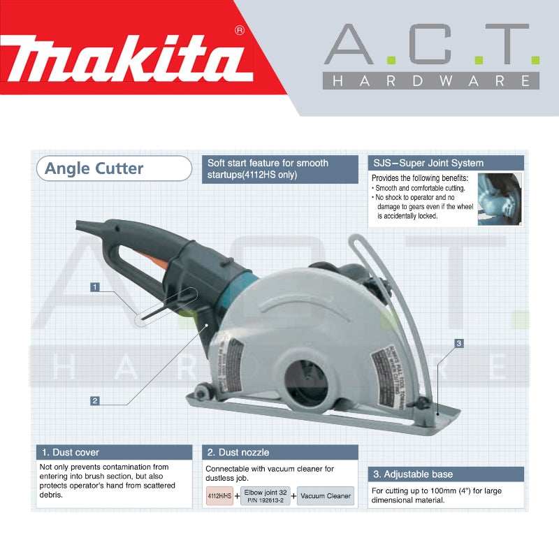 MAKITA 4112HS CORDED CUTTER (Masonry & Concrete) MAKITA 4112HS CORDED CUTTER (Masonry & Concrete)