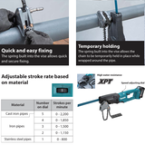 MAKITA 40V XGT, JR003G Cordless Recipro Saw, 26MM Stroke, Max Cutting Diameter: 220MM, Great for Pipe Cutting