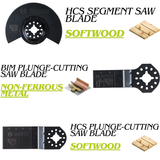 BOSCH Starlock OMT Basic Wood & Metal Blades Set, For Oscillating Multitools, Oscillation Blade (3PC/PKT)
