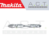 MAKITA 6PC MAGNETIC DOUBLE ENDED SILVER TORSION SCREW BIT, PH2, E-FORM, 65MM, A-49579