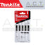 MAKITA JIG SAW BLADE, BAYONET TYPE, (RUBBER/LEATHER/BASIC CUTS), NO: B-K (A-80416)