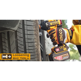 INGCO CIWLI42602, 42V Compact Brushless Cordless 1/2" Impact Wrench Set, 600Nm, With Accessories Set