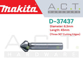 MAKITA COUNTERSINK BIT, STRAIGHT (THREE FLAT) SHANK TYPE