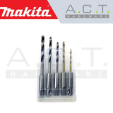 MAKITA (WOOD / METAL) HSS-TIN DRILL BIT SET FOR SDS-PLUS Hammers, B-57532