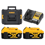 DEWALT 20V MAX / 18V LI-ON BATTERIES & CHARGER SET WITH T-STAK CASE - 2.0AH / 4.0AH / 5.0AH