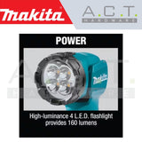 MAKITA DML815 CORDLESS LED FLASHLIGHT