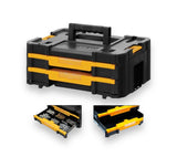 DEWALT HEAVY DUTY TOOL BOX, TSTAK II, TWO DRAWERS STORAGE BOX, DWST1-70706