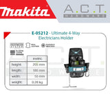 MAKITA ULTIMATE 4-WAY ELECTRICIANS HOLDER, E-05212