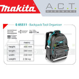 MAKITA BACKPACK TOOL ORGANISER, E-05511