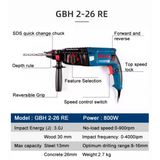 Bosch GBH 2-26 RE Professional Heavy Duty Rotary Hammer with SDS PLUS, 16MM, 800W (2 MODES)