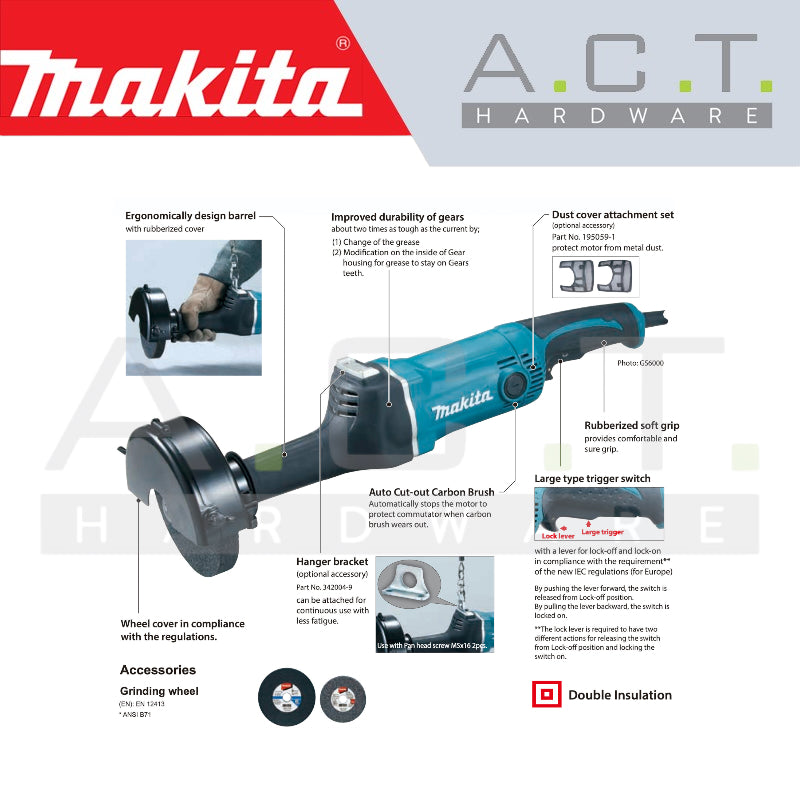 MAKITA GS5000 CORDED STRAIGHT GRINDER MAKITA GS5000 CORDED STRAIGHT GRINDER