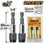 INGCO 2PCS 1/4" SHANK QUICK RELEASE MAGNETIC BIT HOLDER 60MML ABH20601