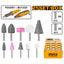 INGCO 10PCS (5X6MM, 5X3MM) DIE GRINDER MOUNTED STONE BIT SET AKB1001