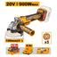 INGCO 20V LI-ION BL ANGLE GRINDER 100MM 3 SPEED 900W 1X4.0AH,CAGLI261021