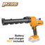 INGCO 20V LI-ION CORDLESS CAULKING GUN 254MM CCGLI2001 (BARE UNIT)