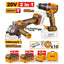 INGCO 20V 1200W 4"GRINDER+66NM IMPACT DRILL COMBO 2X4.0AH+CASE CKLI2025610