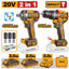 INGCO 20V IMPACT WRENCH 405NM+IMPACT DRILL COMBO 2X2.0AH, CHARGER CKLI20286