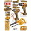 INGCO 20V 3PC IMPACT DRILL;DRIVER;BLOWER COMBO 2X2.0AH+CHARGER COSLI250182