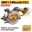 INGCO 20V LI-ION CIRCULAR SAW 140MM BLADE CSLI1402 (BARE UNIT)