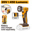 INGCO 20V LED WORK LAMP 8W 450 LUMENS CWLI2058 (BARE UNIT)
