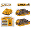 INGCO 20V 2X2.0AH BATTERY + 2A CHARGER SET FBCPK2212