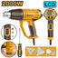 INGCO 3 STAGES HEAT GUN 2000W LCD DISPLAY HG200058