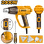 INGCO 3 STAGES HEAT GUN 2000W + TOOL KIT HG200078