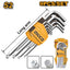 INGCO 9 PCS LONG ARM BALL END HEXA KEY SET 1.5-10MM HHK12091