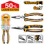 INGCO HIGH LEVERAGE CR.V LONG NOSE PLIER BLACK POLISHED