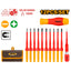 INGCO VDE 12PCS INSULATED INTERCHANGEABLE SCREWDRIVER SET HKISD1201