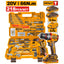 INGCO 20V IMPACT DRILL 66NM IN 218PCS TOOL KIT SET HKTHP42182