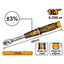 INGCO 1/4" DR. TORQUE WRENCH 5~25NM HPTW1425N8