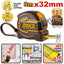 INGCO STEEL MEASURING TAPE 8M/26FT MAGNETIC HOOK, 32MM BLADE HSMT80832