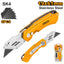 INGCO STAINLESS STEEL FOLDING KNIFE 180MM + 6PCS SK5 BLADE HUK6288