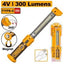 INGCO 4V RECHARGEABLE LED WORK LAMP 150~300 LUMENS (NO USB CHARGER) HWLI043006