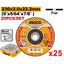 INGCO MCD2023025 25PCS 230X2.0MM ABRASIVE CUTTING DISC IN PLASTIC BOX