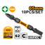 INGCO 10PCS DOUBLE END IMPACT S/DRIVER BIT, (-)6.0 & (+)2X65MM SDBIM21HL133
