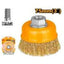 INGCO WIRE CUP BRUSH 75MM M14X2.0 BORE (FOR 5" GRINDER) WB10751