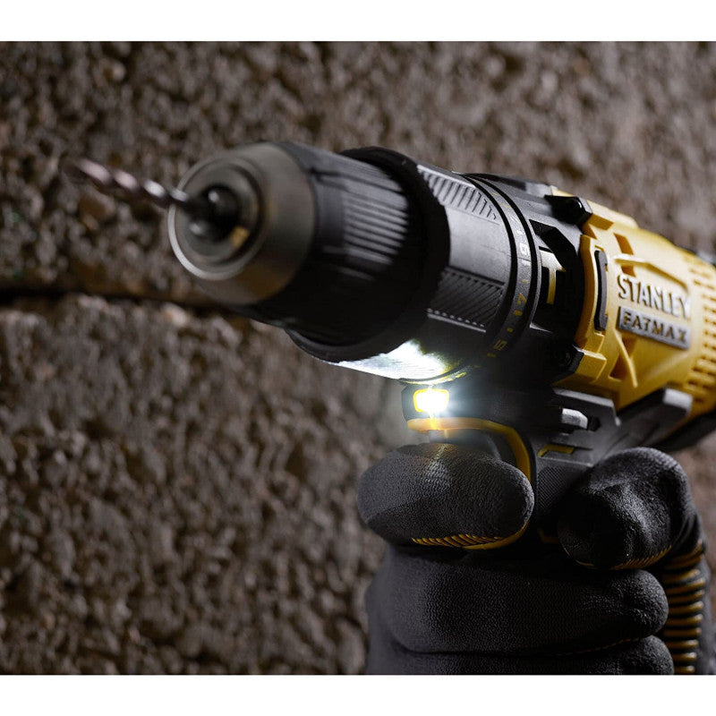 STANLEY SCD711C1H-B1, 20V 1.5AH Hammer Drill Screwdriver Brushless with 119PC of Hand Tools Set STANLEY SCD711C1H-B1, 20V 1.5AH Hammer Drill Screwdriver Brushless with 119PC of Hand Tools Set