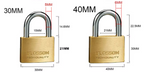 BLOSSOM HIGH SECURITY SOLID BRASS PADLOCK BC16