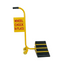 H/D PVC BLACK YELLOW WHEEL CHOKE WITH WHEEL & STEEL HANDLE