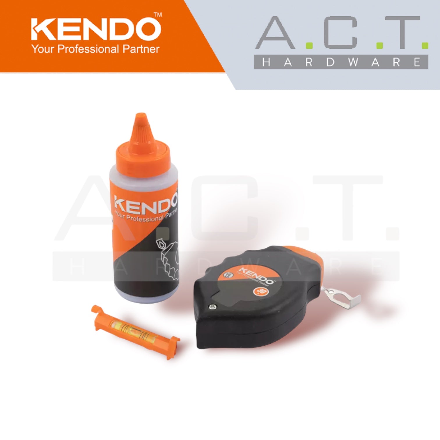 KENDO 3PC CHALK LINE REEL SET - 45342 Main image