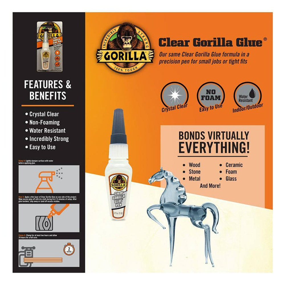Gorilla Extra Strength Glue Pen Crystal Clear, 21.2g Secondary image