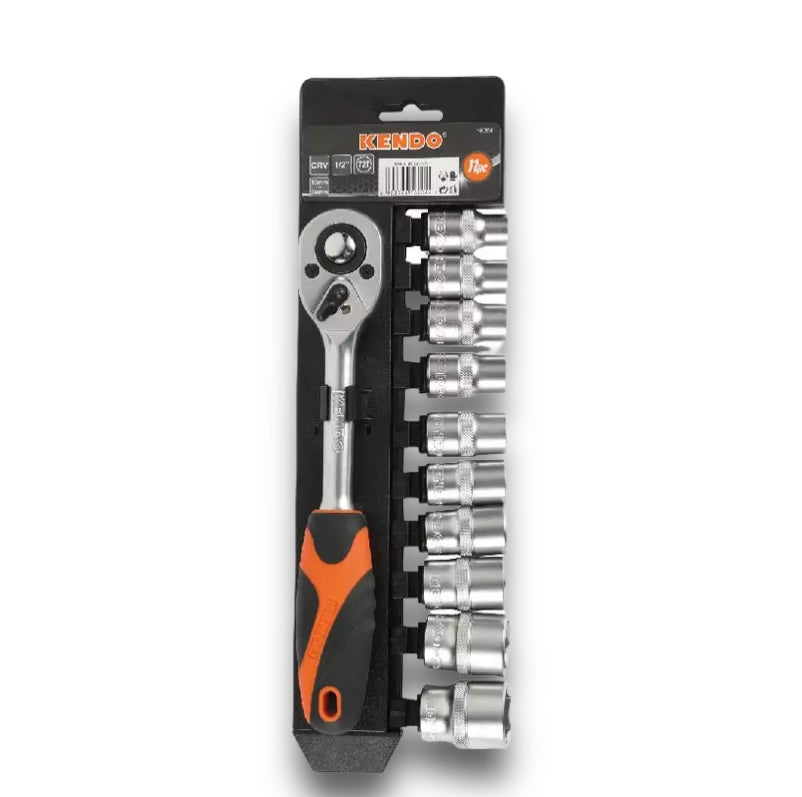 KENDO 11PC 1/4" DR. 12PT SOCKET SET - 16209
