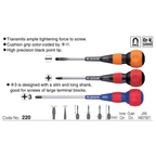 VESSEL NO.225 SERIES, BALL GRIP MAGNETIC TIP SCREWDRIVER, PHILLIPS & SLOTTED