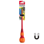VESSEL NO.200 SERIES, VDE BALL GRIP INSULATED MAGNETIC TIP SCREWDRIVER, PHILLIPS & SLOTTED