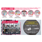 VESSEL NO.200 SERIES, VDE BALL GRIP INSULATED MAGNETIC TIP SCREWDRIVER, PHILLIPS & SLOTTED
