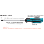 VESSEL NO.900 SERIES, MEGADORA MAGNETIC NEW JAW TIP SCREWDRIVER, PHILLIPS & SLOTTED